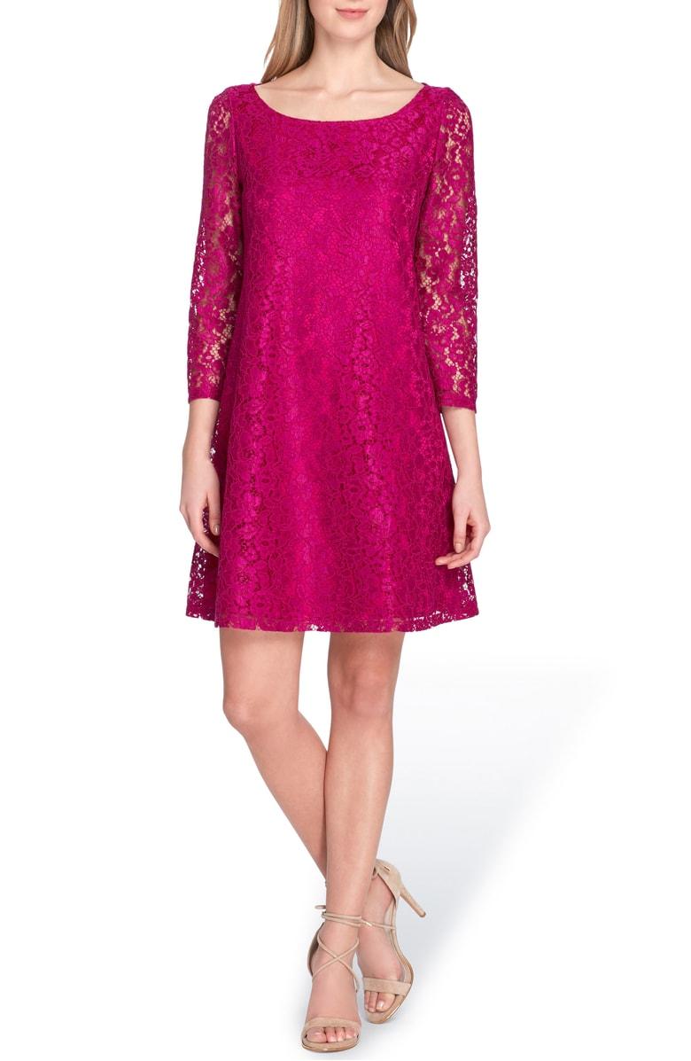 tahari lace shift dress