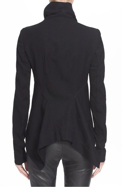 Shop Rick Owens 'naska' Pique Cotton Jacket In Black