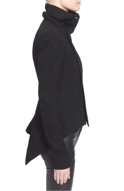 Shop Rick Owens 'naska' Pique Cotton Jacket In Black
