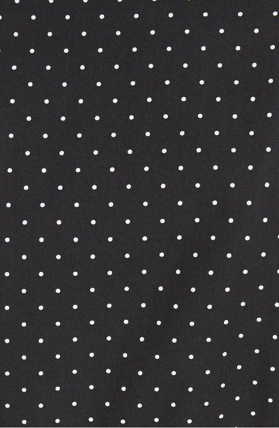 Shop Michael Kors Polka Dot Wrap Front Dance Dress In Black/ Optic White