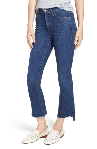 Shop Mother 'the Insider' Crop Step Fray Jeans In Crushing It
