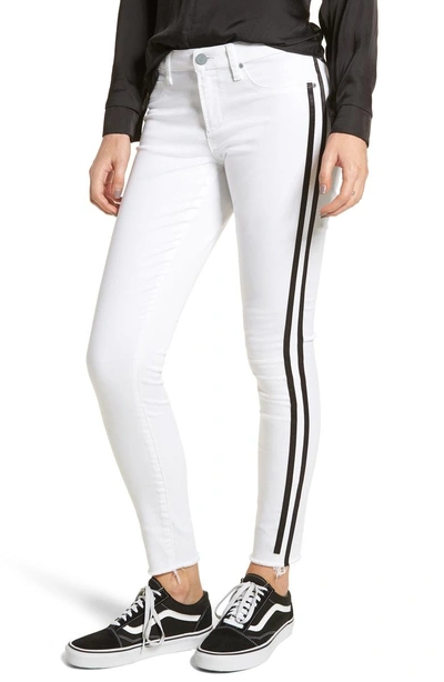 Shop Articles Of Society Sarah Active Stripe Skinny Jeans In Active White