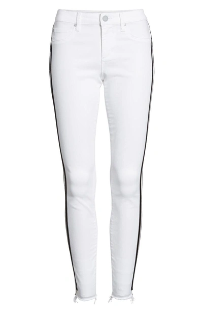Shop Articles Of Society Sarah Active Stripe Skinny Jeans In Active White