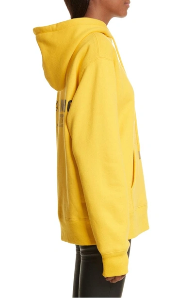 Shop Helmut Lang Taxi Cotton Hoodie In Yellow