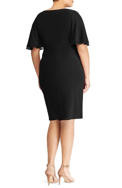 Shop Lauren Ralph Lauren Flutter Sleeve In Black