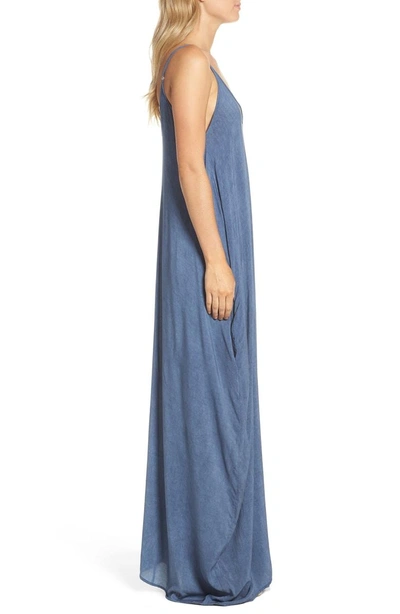 Shop Elan V-back Cover-up Maxi Dress In Indigo Blue