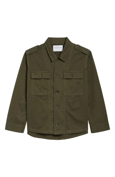 Shop Velvet By Graham & Spencer Workwear Cotton Jacket In Army