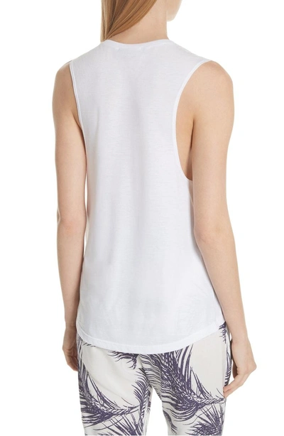 Shop Paradised I Sun Graphic Muscle Tank In White/ Orange