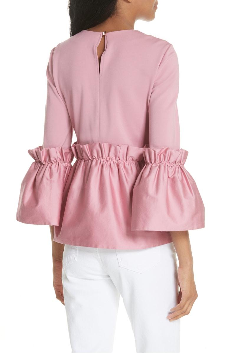 ted baker pink ruffle top
