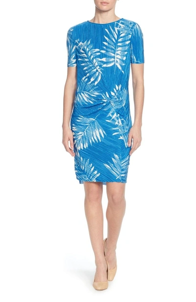 Shop Catherine Catherine Malandrino Dina Micropleat Dress In Victoria Palms