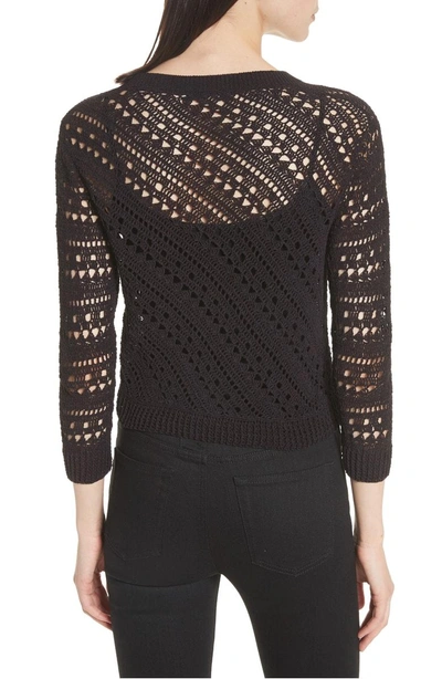 Shop Theory Tamvi Tissage Crochet Cardigan In Black Multi