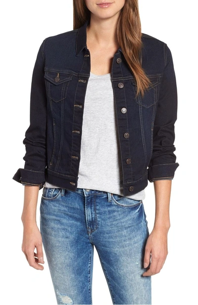 Shop Mavi Jeans Mavi Samantha Denim Jacket In Deep Brushed Tribeca