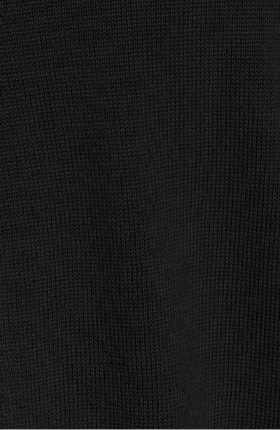 Shop Moncler Mixed Media Cardigan In Black