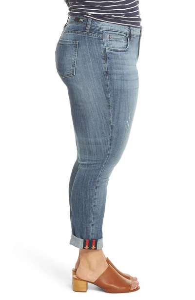 Shop Kut From The Kloth Catherine Ripped Boyfriend Jeans In Fondly W/ Medium Base Wash