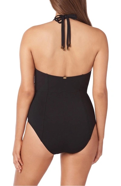 Shop Amoressa Meridian Lyra One-piece Swimsuit In Black