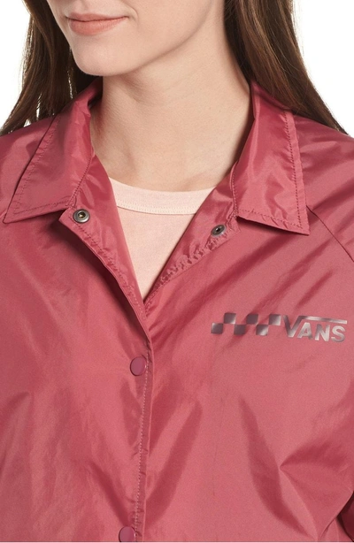 Shop Vans Thanks Coaches Jacket In Dry Rose