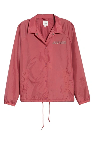 Shop Vans Thanks Coaches Jacket In Dry Rose