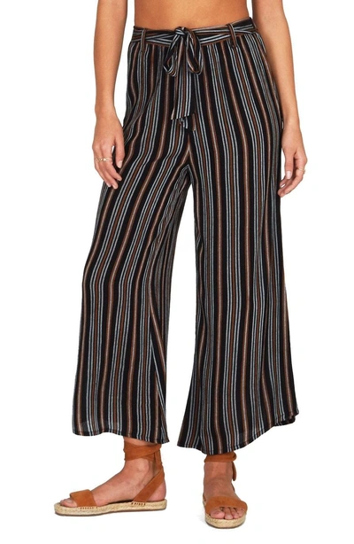 Shop Amuse Society Even Tides Stripe Pants In Black