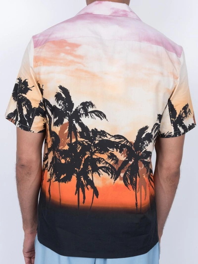 Shop Valentino Palm Tree Printed Bowling Shirt