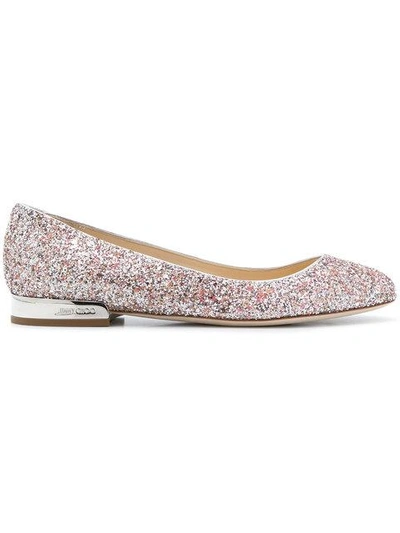 Shop Jimmy Choo Jessie Ballerinas - Metallic