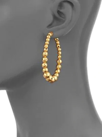 Shop Paula Mendoza Fractals Magdalena Hoop Earrings In Yellow Gold