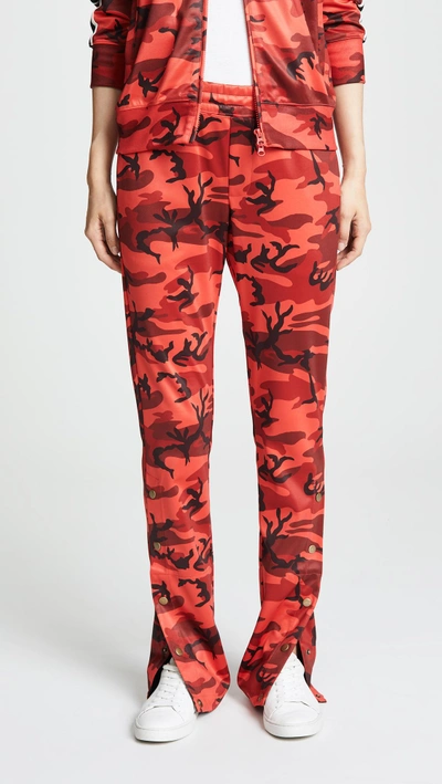 Shop Pam & Gela Camo Track Pants In Red Camo Print