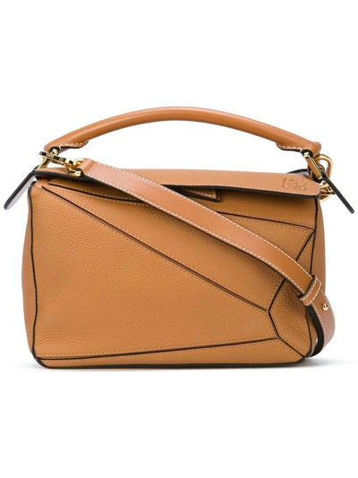 Shop Loewe Puzzle Shoulder Bag - Brown