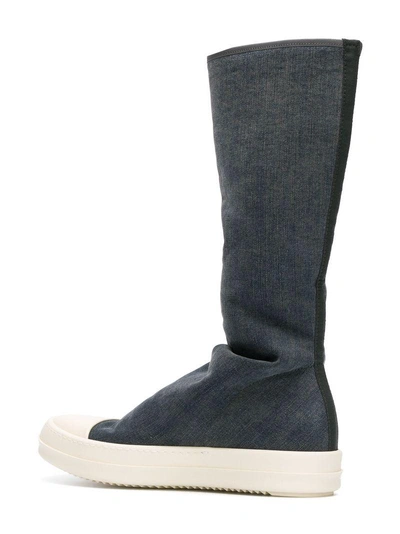 Shop Rick Owens Drkshdw Tall Sneaker Boots - Blue