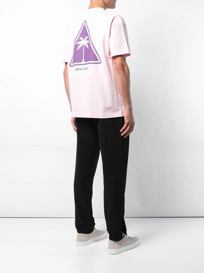 Shop Palm Angels Printed T-shirt - Pink