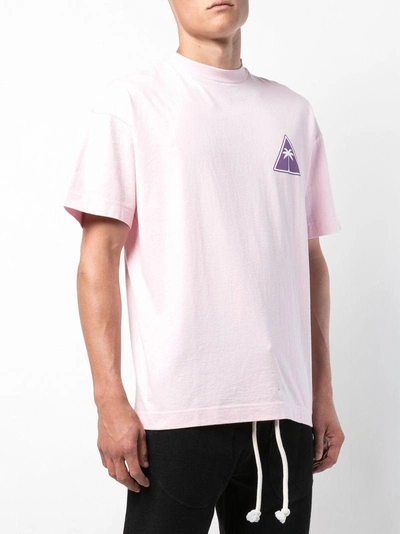 Shop Palm Angels Printed T-shirt - Pink