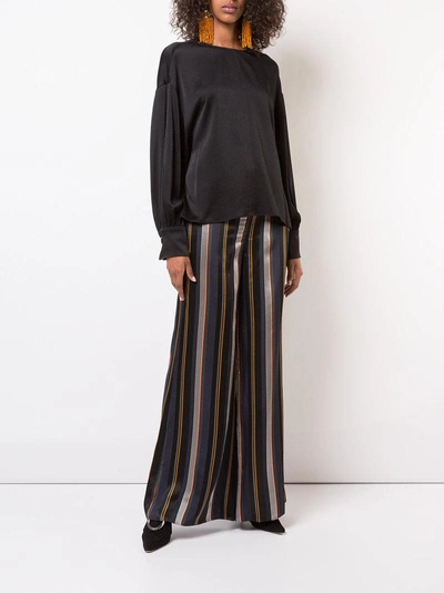 Shop Roksanda Arneau Striped Trousers In Blue