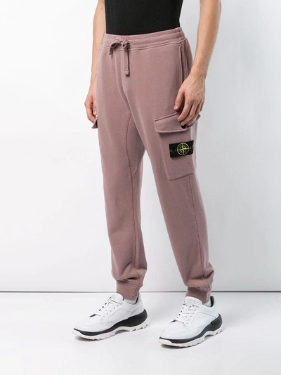 Shop Stone Island Side Pocket Track Pants In Neutrals