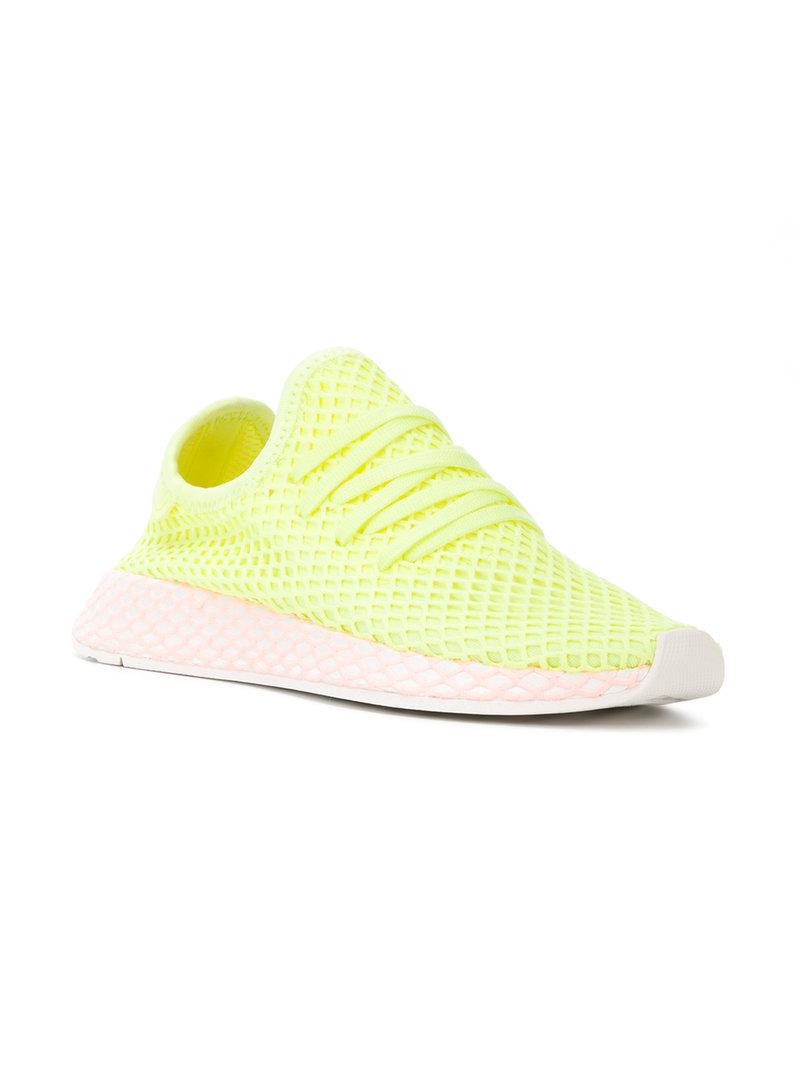 Adidas Originals Deerupt Sneakers In Yellow And Lilac - Yellow | ModeSens