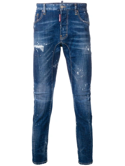Shop Dsquared2 Tidy Biker Jeans - Blue