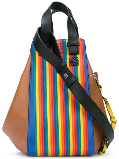 Shop Loewe Hammock Rainbow Stripe Bag