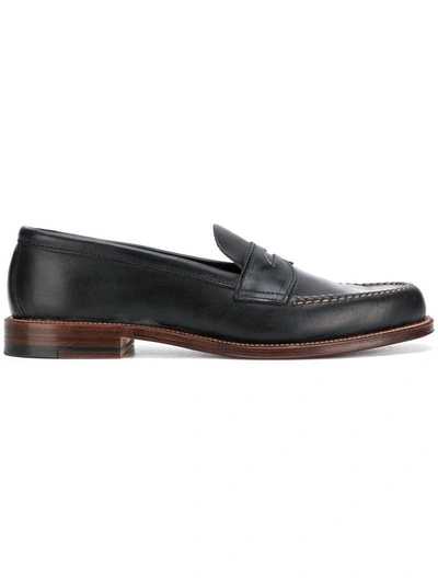 Shop Alden Shoe Company Alden Classic Loafers - Black