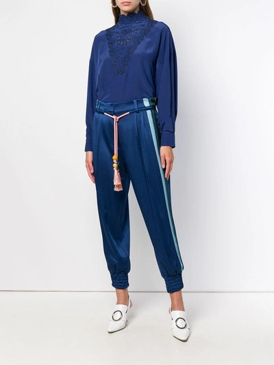 Shop Peter Pilotto Tapered Trousers - Blue