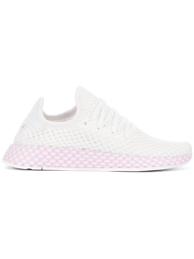 Adidas Originals Deerupt Runner Suede-trimmed Mesh Trainers In White |  ModeSens