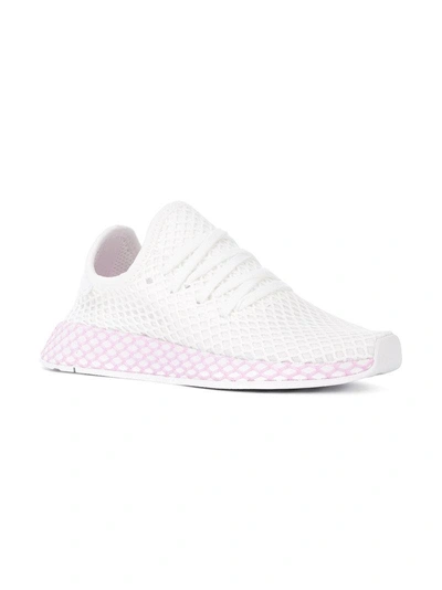 Adidas Originals Deerupt Runner Suede-trimmed Mesh Trainers In White |  ModeSens