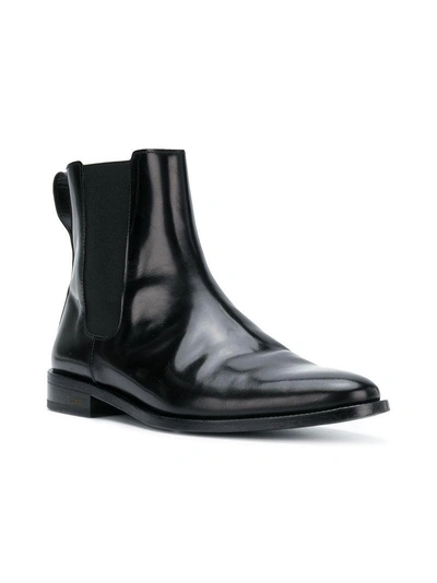 Shop Ami Alexandre Mattiussi Chelsea Boots With Thick Leather Sole In Black