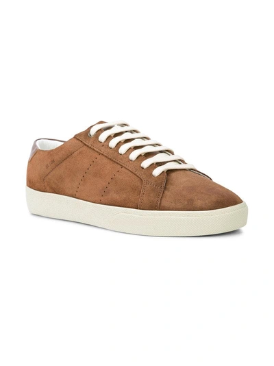 Shop Saint Laurent Low-top Sneakers In Brown