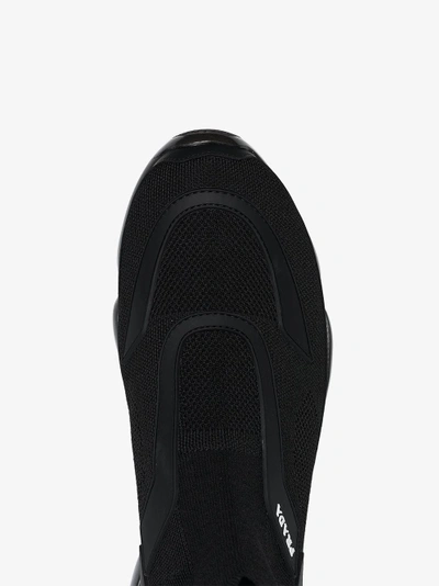 Shop Prada Black Cloudbust Hi-top Sneakers