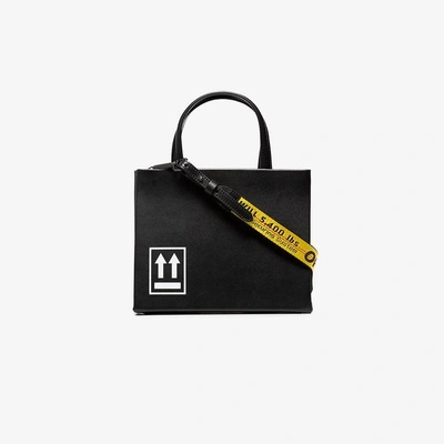 Black Small Printed Leather Tote | ModeSens