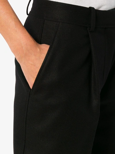 Shop Acne Studios Wool Cashmere-blend Tapered Trousers In Black