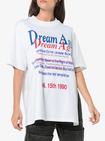 Shop Martine Rose Dream Age Print Cotton T Shirt In White