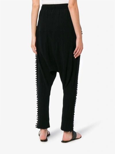 Shop Caravana Black Cotton Jute Trousers