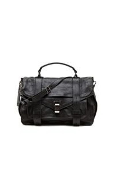 Shop Proenza Schouler Medium Ps1 Leather In Black