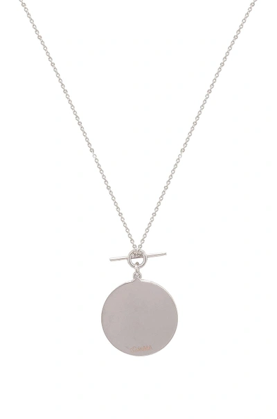 Shop Melanie Auld Toggle Pendant Necklace In Metallic Silver