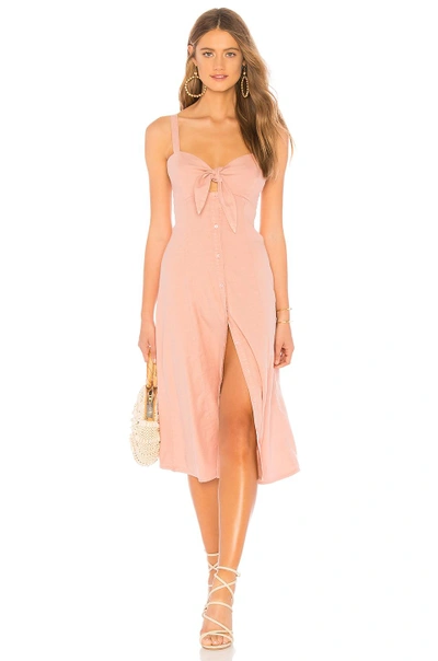 Shop Splendid Dahlia Linen Slub Dress In Blush. In Adobe Pink