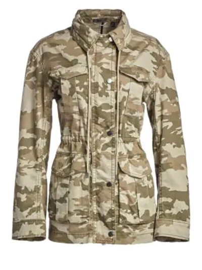 Shop Atm Anthony Thomas Melillo Stretch Camo Jacket In Army Camo